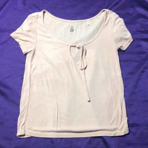 Keyhole short sleeve top